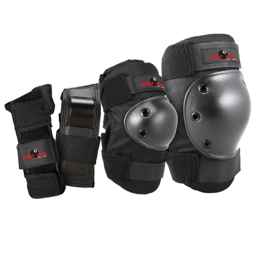 סט מגנים לסקייט לילדים ונוער- eight ball