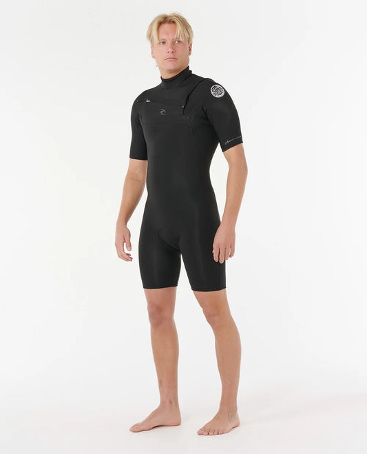 חליפת גלישה קצרה לגברים - MENS DAWN PATROL 2/2 CHEST ZIP SPRINGSUIT