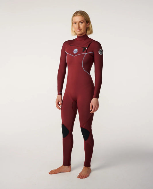 חליפת גלישה ארוכה לנשים 3/2 - WOMENS DAWN PATROL CHEST ZIP 3/2 WETSUIT
